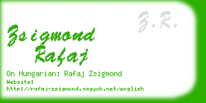 zsigmond rafaj business card